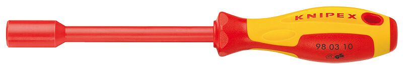Ключ торц. 6-гран. с отвёрточной рукояткой VDE, размер под ключ 10 мм, L-237 мм, диэлектр. KNIPEX KN-980310