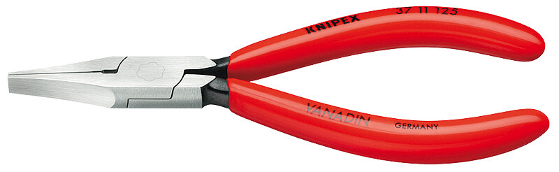 Плоскогубцы захватные прециз., плоские щирокие губки, L-125 мм, чёрн., 1-к ручки KNIPEX KN-3711125
