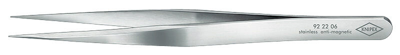 Пинцет захватный прециз., заострённые гладкие губки, L-120 мм, CrNi нержавеющая сталь, антимагнитный KNIPEX KN-922206