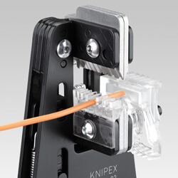 Стриппер прециз. с фасонными ножами, в т.ч. для ПТФЭ,Radox®, Kapton®, зачистка: 0.14 - 0.25, 0.75, 1.5, 2.5, 4, 6 кв. мм (AWG 26 - 10),L-195 мм,2-к ручки KNIPEX KN-121206