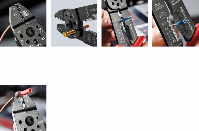 Пресс-клещи для резки и зачистки кабеля, 3 гнезда, обжим кабельных наконечников с изолятором и кабельных соединителей, L-240 мм KNIPEX KN-9722240