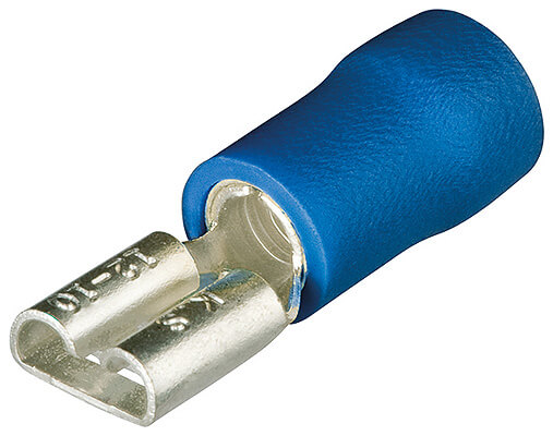 Гильзы флажковые, изол., синие, штекер: 7.7 x 0.8 мм, 1.5 - 2.5 кв. мм (AWG 15-13), 100 шт KNIPEX KN-9799030