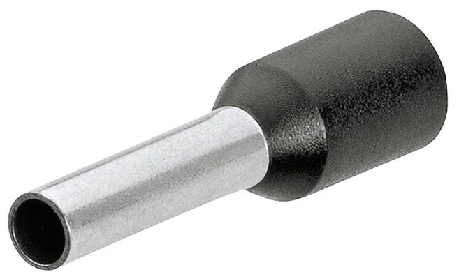 Гильзы контакт. с пластиковым изолятором, черн., 1.50 кв. мм (AWG 15), 200 шт, L-16 мм KNIPEX KN-9799353