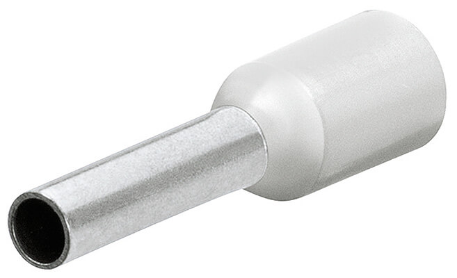 Гильзы контакт. с пластиковым изолятором, белые, 0.50 кв. мм (AWG 20), 200 шт, L-16 мм KNIPEX KN-9799350