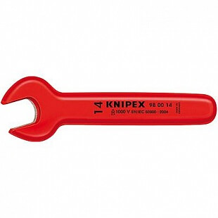 Ключ гаечный рожковый метрический VDE, размер под ключ 10 мм, L-105 мм, диэлектр. KNIPEX KN-980010