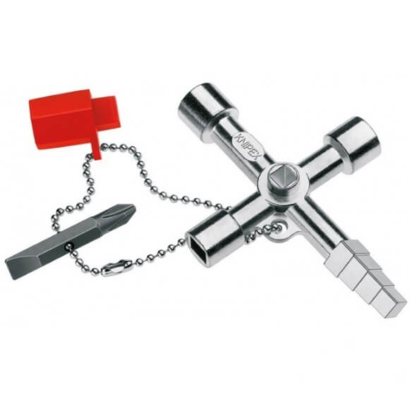 Profi-Key ключ крестовой 4-лучевой для стандартных шкафов и систем запирания, L-90 мм KNIPEX KN-001104