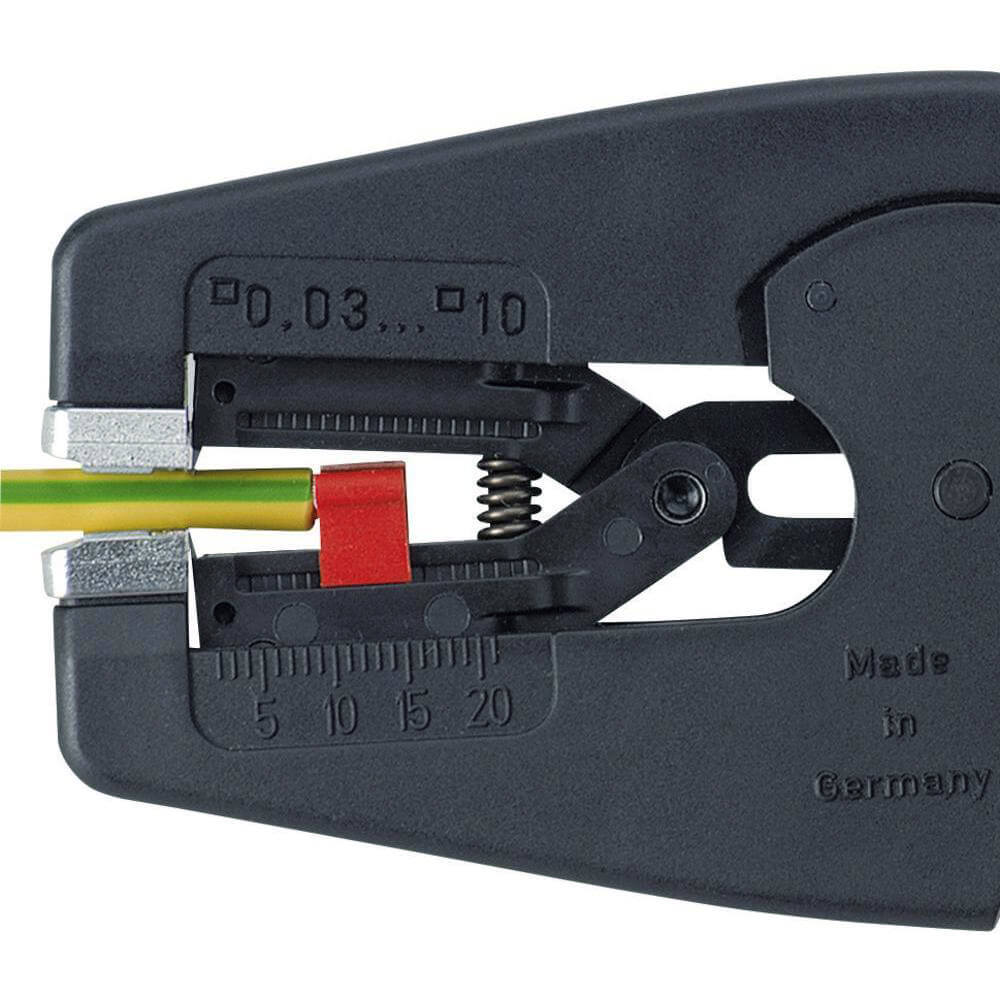 KNIPEX MultiStrip 10 стриппер автоматический, зачистка: ∅ 0.03 - 10 мм (AWG 32 - 7), рез кабеля: 1-жил. 6 кв. мм, многожил. 10 кв. мм, L-195 мм KN-1242195