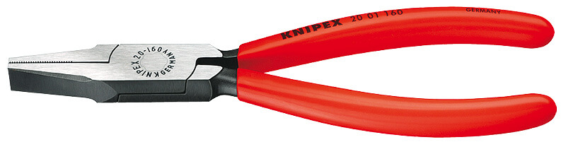 Плоскогубцы тупоносые, рифлённые губки 35 мм, L-180 мм, чёрн., 1-к ручки KNIPEX KN-2001180