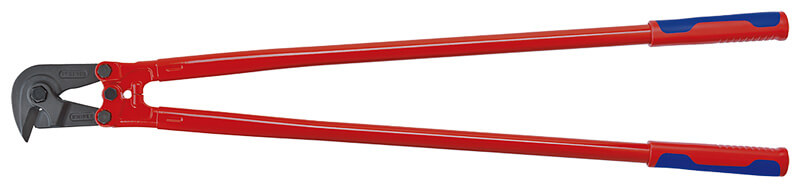 Ножницы для резки арматурной сетки, L-950 мм, 62 HRC, серые, 2-к ручки, сменная ножевая головка, кованый коннектор KNIPEX KN-7182950