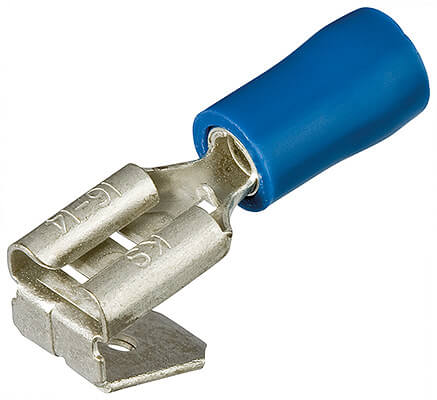 Гильзы флажковые с отводом, изол., синие, штекер: 6.3 x 0.8 мм, 1.5 - 2.5 кв. мм (AWG 15-13), 100 шт KNIPEX KN-9799091