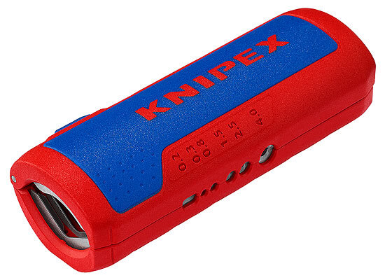 KNIPEX TwistCut труборез-стриппер для гофротрубы ∅ 13 - 32 мм, зачистка: 0.2 - 4 кв. мм, L-100 мм, держатель KN-902202SB