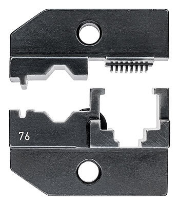 Плашка опрессовочная под штекеры типа Stewart экранированные, кол-во гнёзд: 2 KNIPEX KN-974976