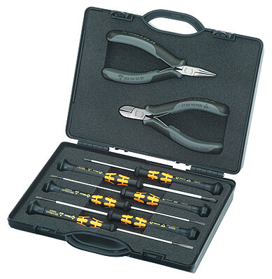 Набор ESD инструмента для электроники, в кейсе, 8 предметов KNIPEX KN-002018ESD