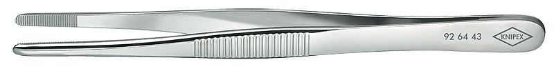 Пинцет захватный прециз., закруглённые зазубренные губки шириной 2 мм, пружинная сталь, хром, L-120 мм KNIPEX KN-926443
