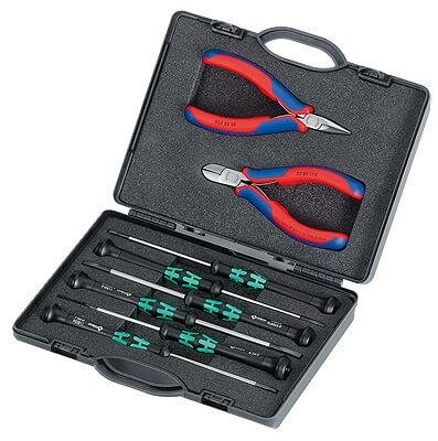 Набор инструмента для электроники, в кейсе, 8 предметов KNIPEX KN-002018