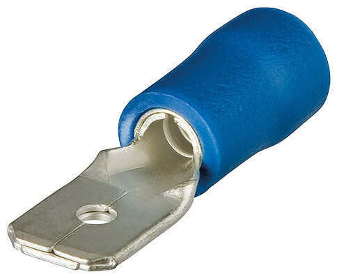 Штекеры плоские, изол., синие, штекер: 6.3 x 0.8 мм, 1.5 - 2.5 кв. мм (AWG 15-13), 100 шт KNIPEX KN-9799111