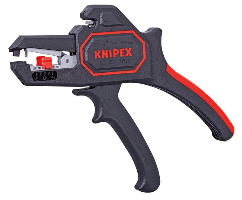 Стриппер автоматический, зачистка:∅ 0.2 -6 мм (AWG 24 -10), рез кабеля: 2.5 кв. мм, L-195 мм KNIPEX KN-1262180